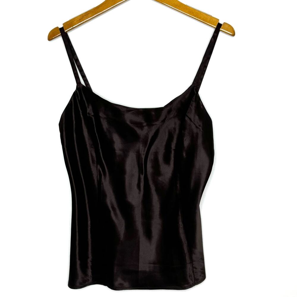 Vintage Express Satin Camisole Large‎ Brown
